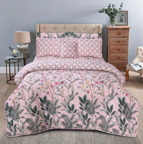 Premium 6pcs WINTER COMFORTER SET (Light Filling) SPARKLE PINK