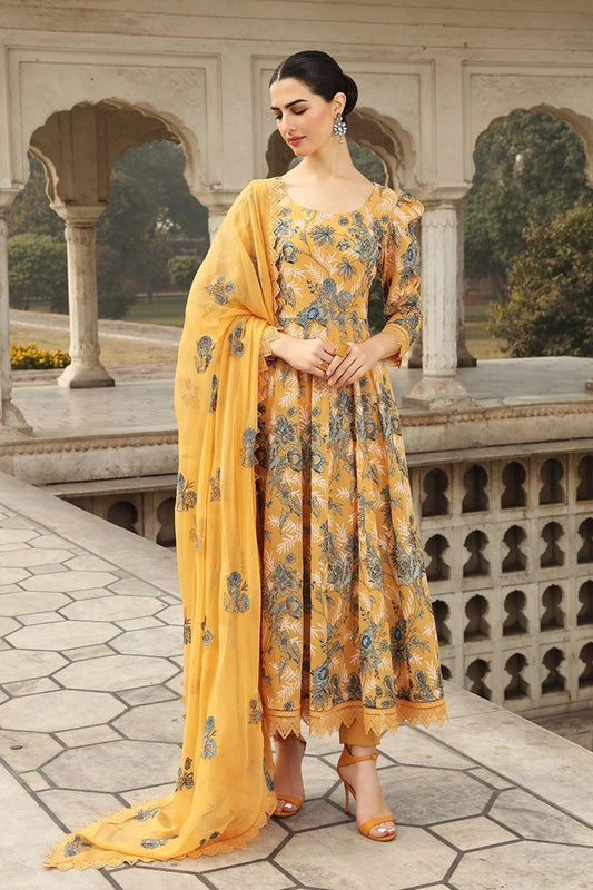 Bareeze  D 355 Musturd EID Collection Embroidered Three Piece DHANAK Collection