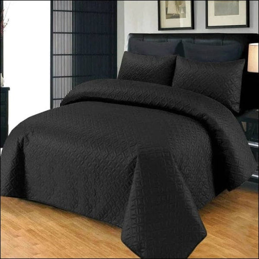 Black 3pcs (Premium Bedspread)