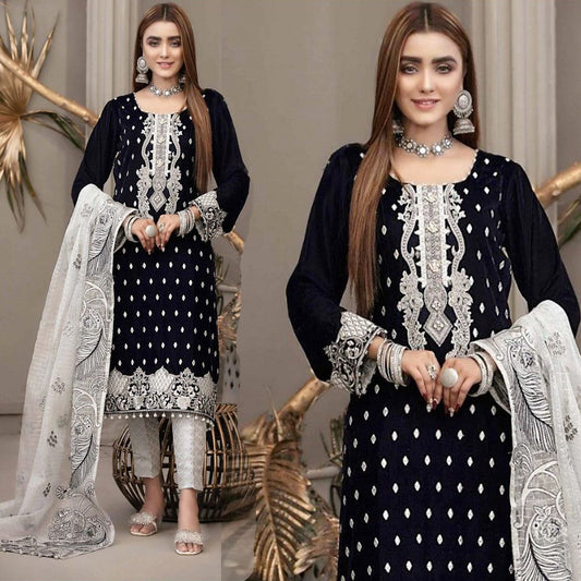 EFS  Lawn 3PC Embroidered-9009